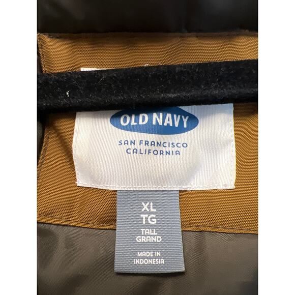 Old Navy Men’s Water-Resistant Hooded Faux-Fur Parka Jacket Size‎ XL Tall Brown - Picture 2 of 5